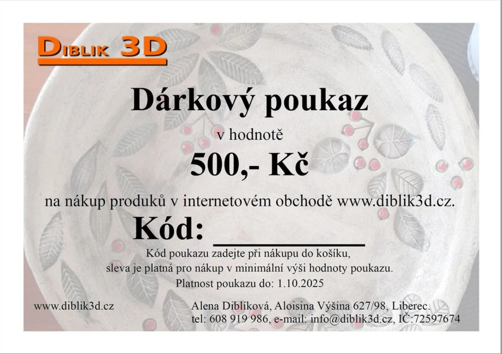 Dárkový poukaz 500 Kč