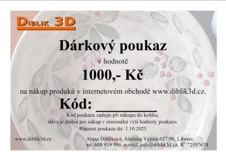 Dárkový poukaz 1000 Kč