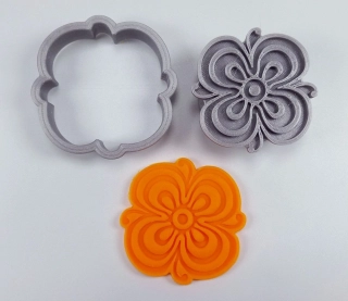 Razidlo Květ ornament s vykrajovátkem